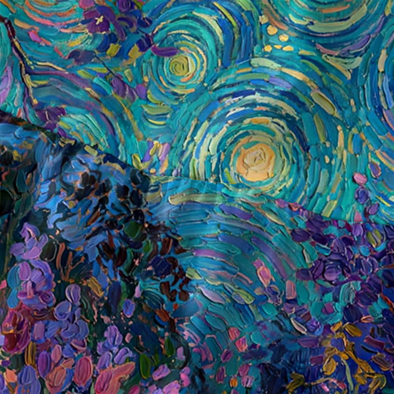 Buddha Stones Robe midi d'été décontractée pour femme, sans manches, avec poches, à motif floral tourbillonnant et chat noir, style peinture à l'huile. - image 1