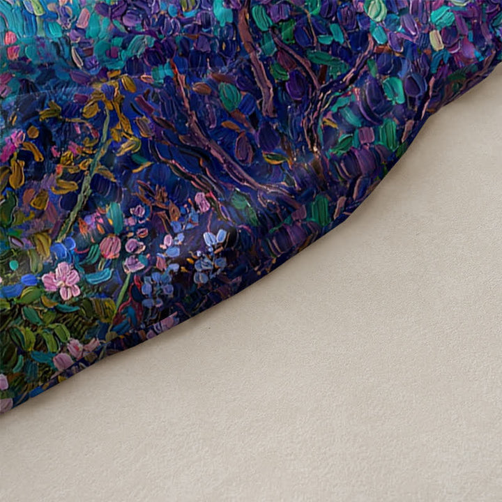 Buddha Stones Robe midi d'été décontractée pour femme, sans manches, avec poches, à motif floral tourbillonnant et chat noir, style peinture à l'huile. - image 2