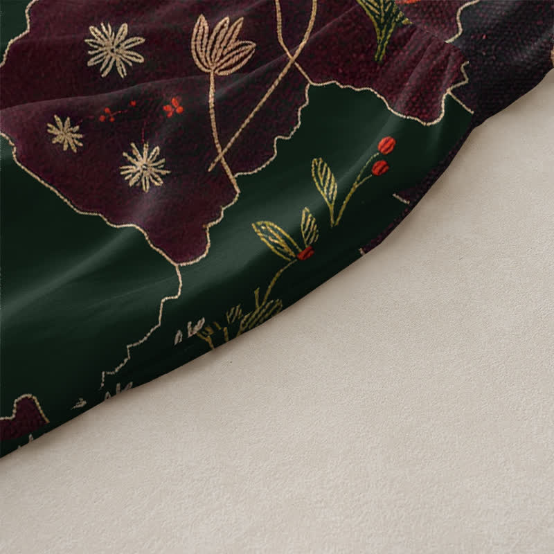 Buddha Stones Robe midi d'été décontractée et vintage à motif floral patchwork et feuilles, sans manches, avec poches, pour femme - image 2