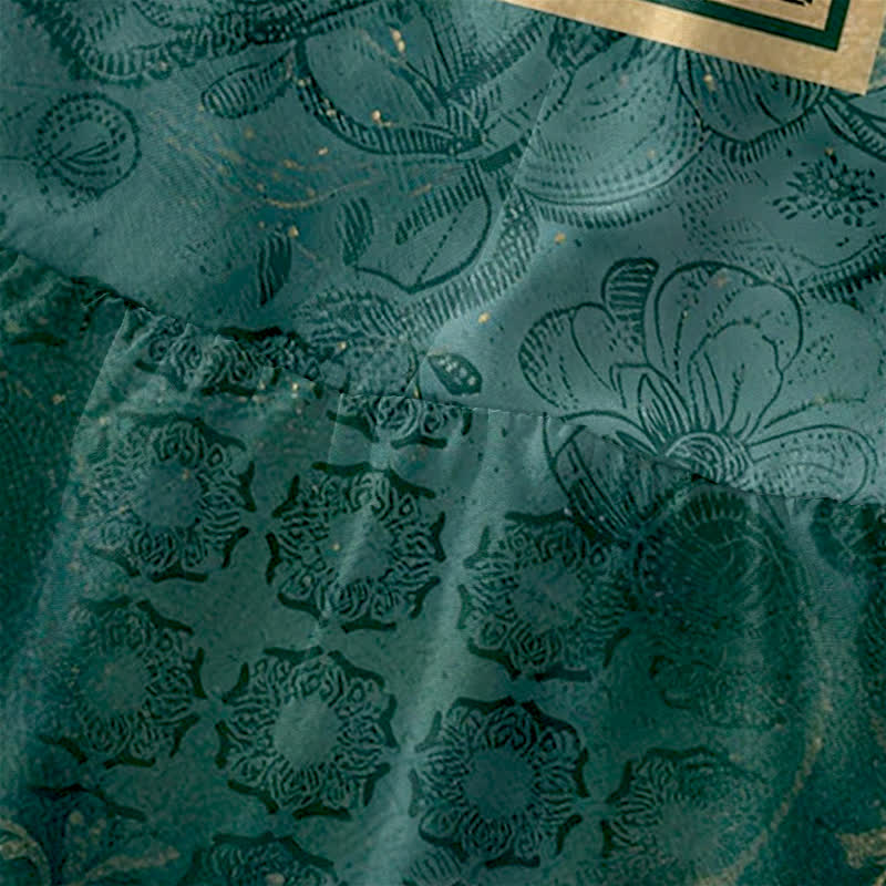 Buddha Stones Robe midi d'été décontractée pour femme, à motif floral vintage et sans manches, avec poches - image 1