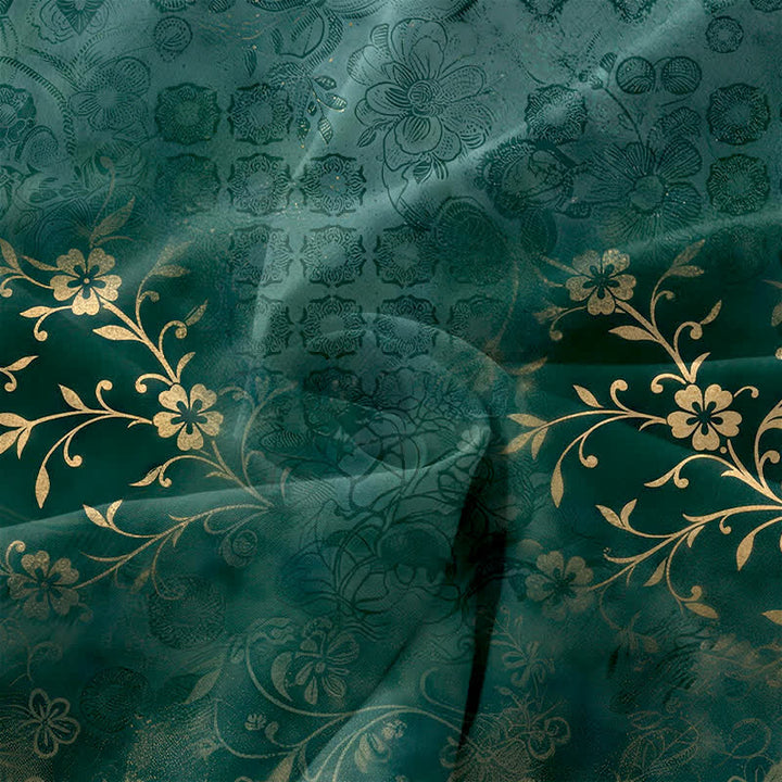 Buddha Stones Robe midi d'été décontractée pour femme, à motif floral vintage et sans manches, avec poches - image 3