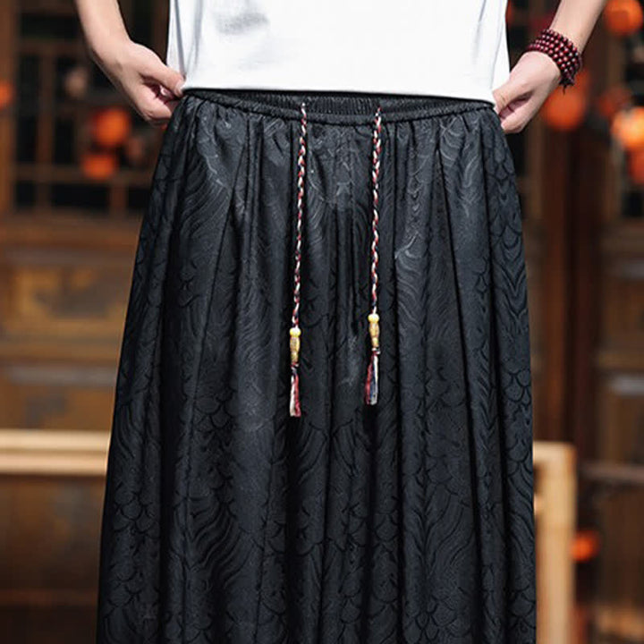 Buddha Stones Pantalon harem homme style bohème décontracté à motifs abstraits, longueur cheville - image 18