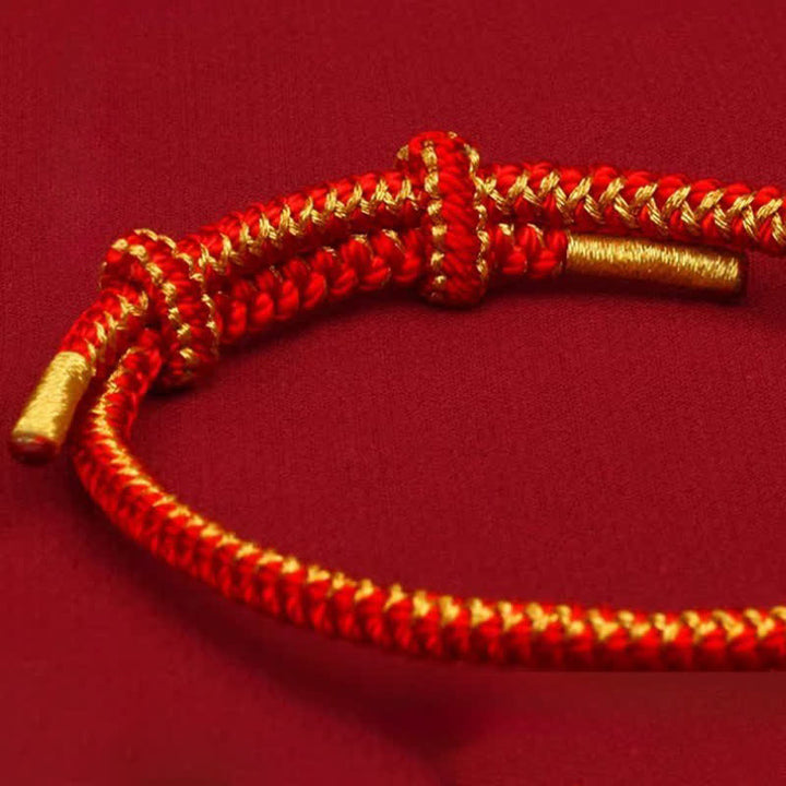 Buddha Stones Bracelet tressé porte-bonheur à nœud rouge du zodiaque chinois - image 3