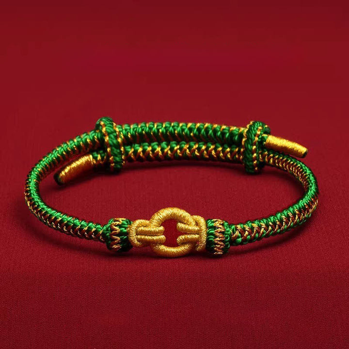 Buddha Stones Bracelet tressé porte-bonheur à nœud rouge du zodiaque chinois - Lapin - Tour de poignet : 14–20 cm - image 13