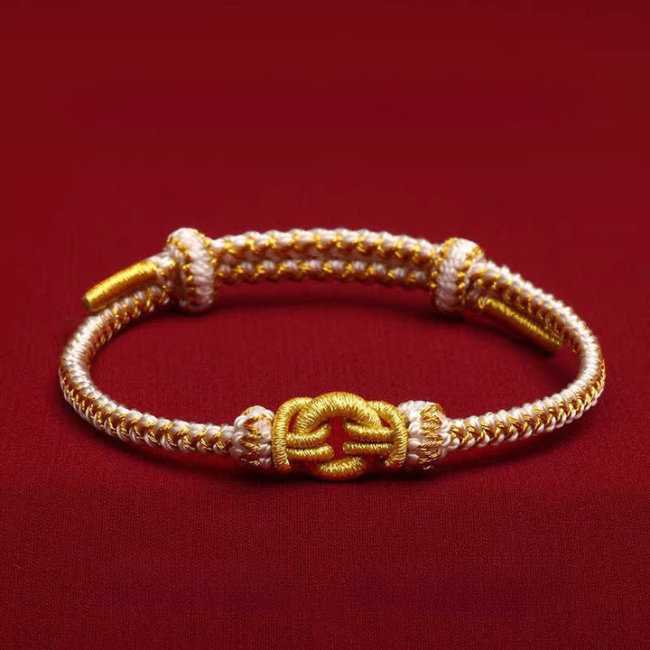 Buddha Stones Bracelet tressé porte-bonheur à nœud rouge du zodiaque chinois - Chèvre et singe - Tour de poignet : 14–20 cm - image 15
