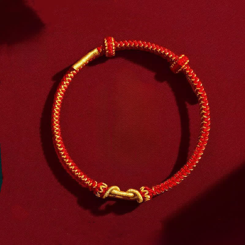 Buddha Stones Bracelet tressé porte-bonheur à nœud rouge du zodiaque chinois - image 2
