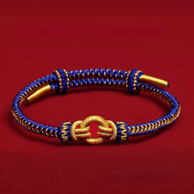 Buddha Stones Bracelet tressé porte-bonheur à nœud rouge du zodiaque chinois - Rat - Tour de poignet : 14–20 cm - image 18