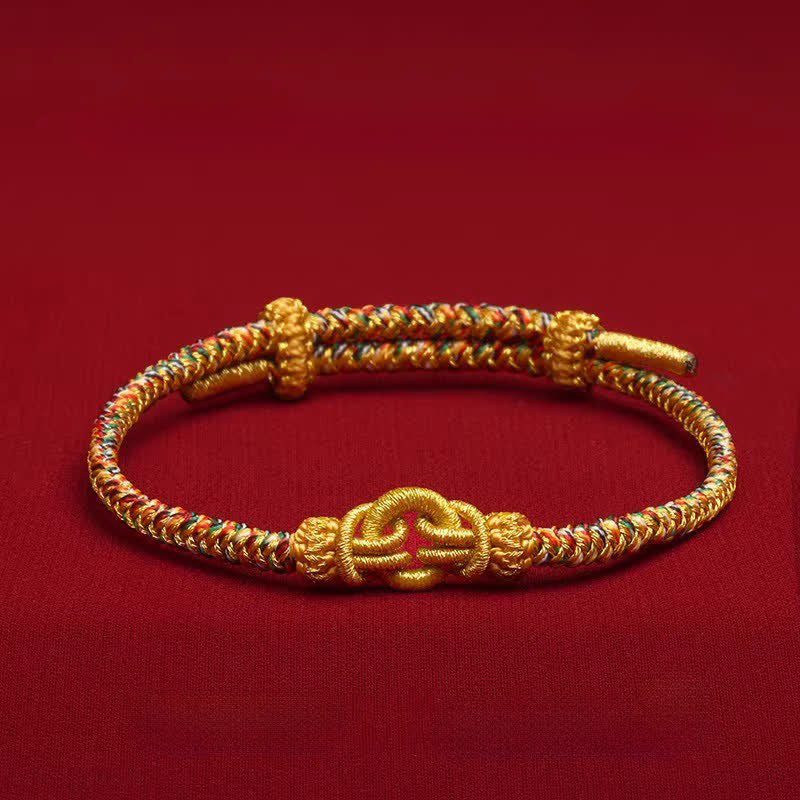 Buddha Stones Bracelet tressé porte-bonheur à nœud rouge du zodiaque chinois - Chien et cochon - Tour de poignet : 14–20 cm - image 17