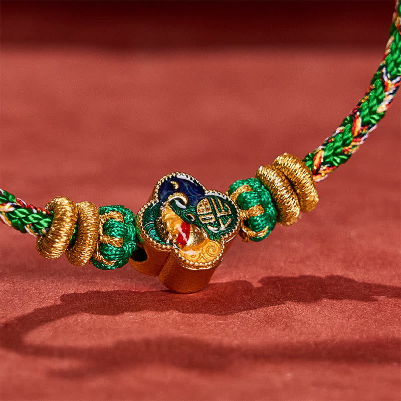 Buddha Stones Bracelet en corde tressée à la main représentant un poisson koi et le succès du Fu - image 14