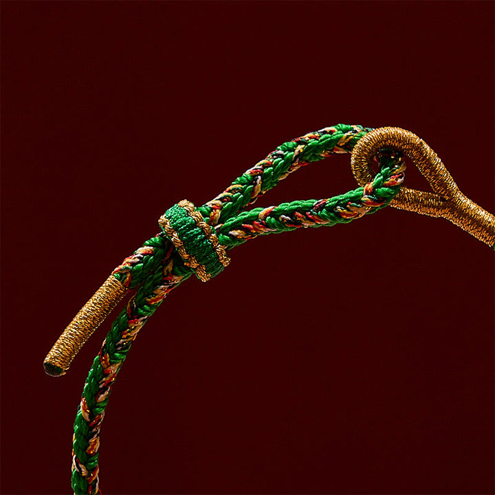 Buddha Stones Bracelet en corde tressée à la main représentant un poisson koi et le succès du Fu - image 15