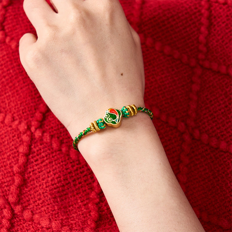 Buddha Stones Bracelet en corde tressée à la main avec motif de carpe koï et porte-bonheur - image 10