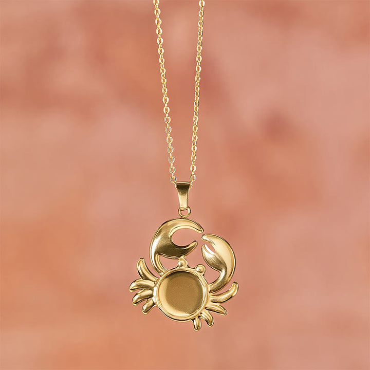Buddha Stones Collier Crabe Paix Intérieure en Améthyste Plaqué Or - image 18