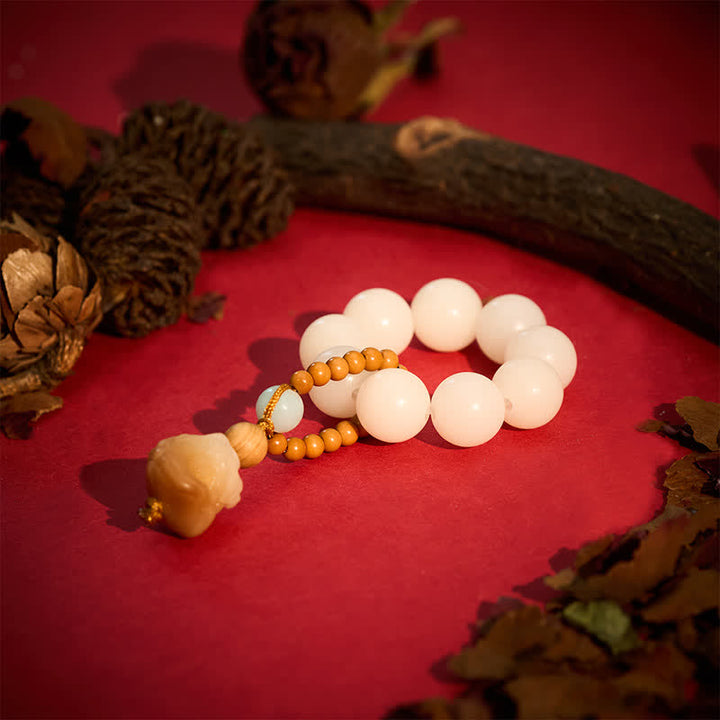 Buddha Stones Pendentif Lion Bodhi grillé au charbon de bois de graines de Vajra, perles de méditation tactiles pour la force - image 8