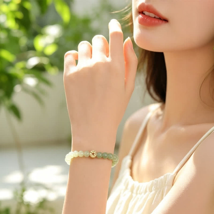 Buddha Stones Bracelet du bonheur en cuivre avec pierre œil de tigre naturelle et caractères Fu - image 18