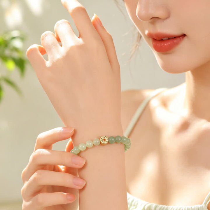 Buddha Stones Bracelet du bonheur en cuivre avec pierre œil de tigre naturelle et caractères Fu - image 19