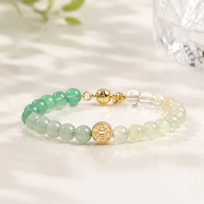 Buddha Stones Bracelet du bonheur en cuivre avec pierre œil de tigre naturelle et caractères Fu - image 17