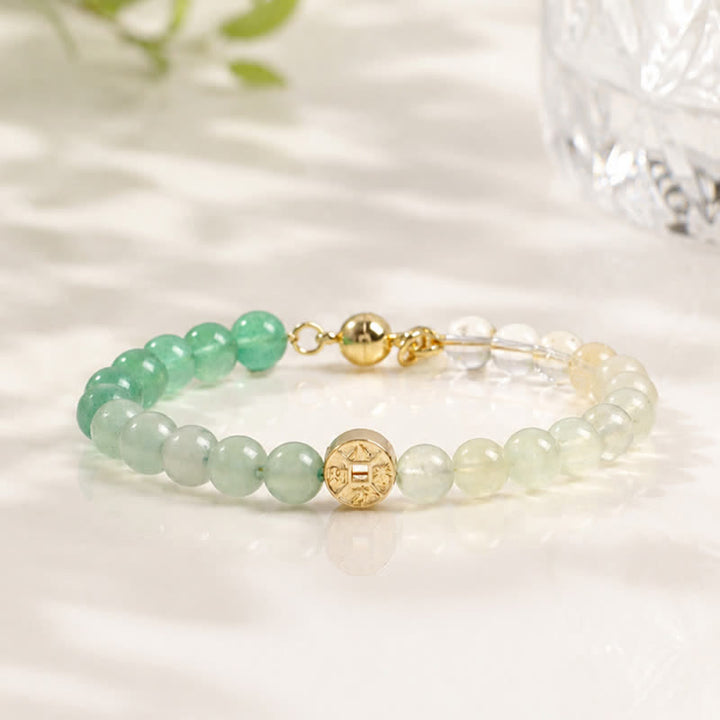 Buddha Stones Bracelet du bonheur en cuivre avec pierre œil de tigre naturelle et caractères Fu - image 17