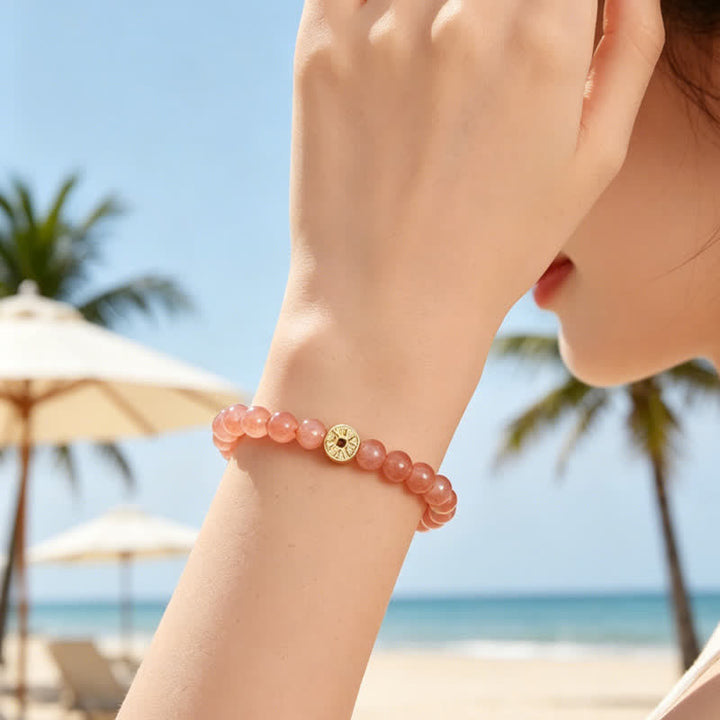 Buddha Stones Bracelet du bonheur en cuivre avec pierre œil de tigre naturelle et caractères Fu - image 24