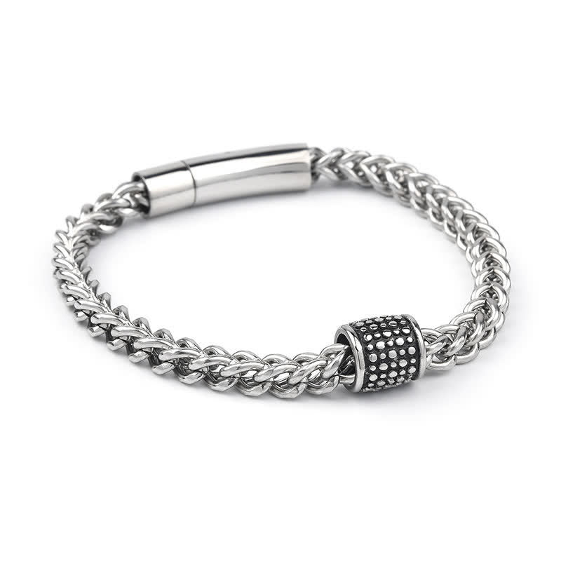 Buddha Stones Bracelet renforcé en chaîne tressée en acier titane - image 3
