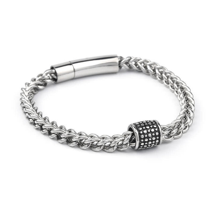 Buddha Stones Bracelet renforcé en chaîne tressée en acier titane - image 3