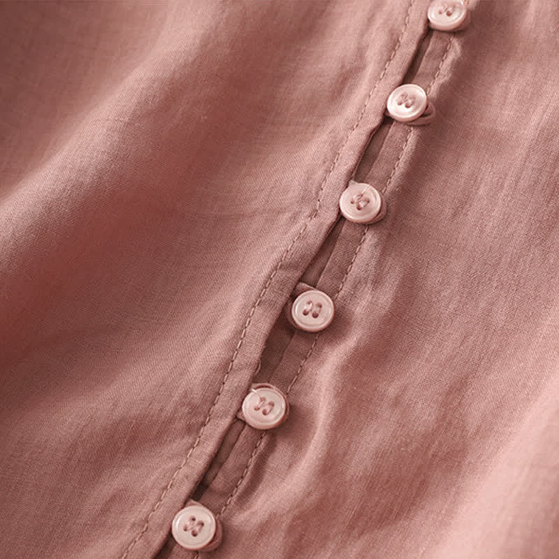 Chemise boutonnée pour femme avec broderie de Buddha Stones - image 25