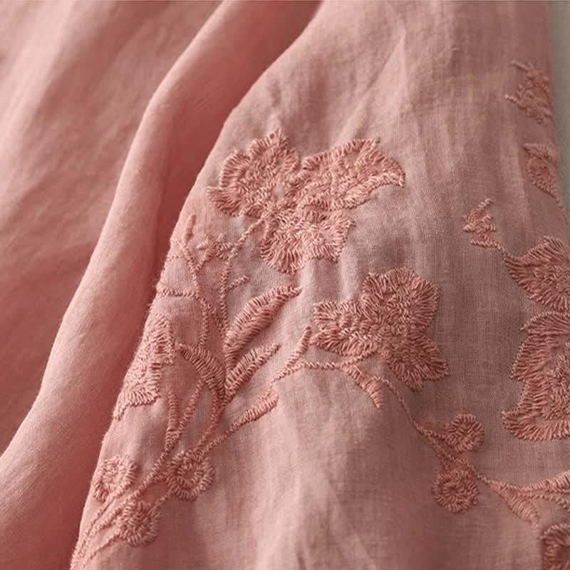 Chemise boutonnée pour femme avec broderie de Buddha Stones - image 27