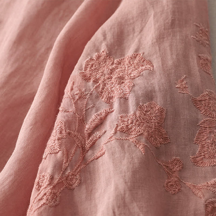 Chemise boutonnée pour femme avec broderie de Buddha Stones - image 27