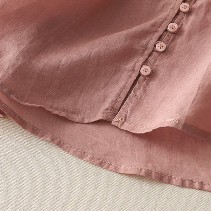 Chemise boutonnée pour femme avec broderie de Buddha Stones - image 26