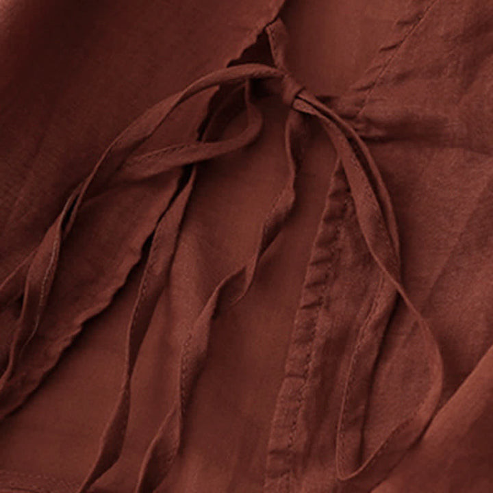 Kimono d'été uni à manches longues et lacets, imprimé de Buddha Stones , pour femme - image 3
