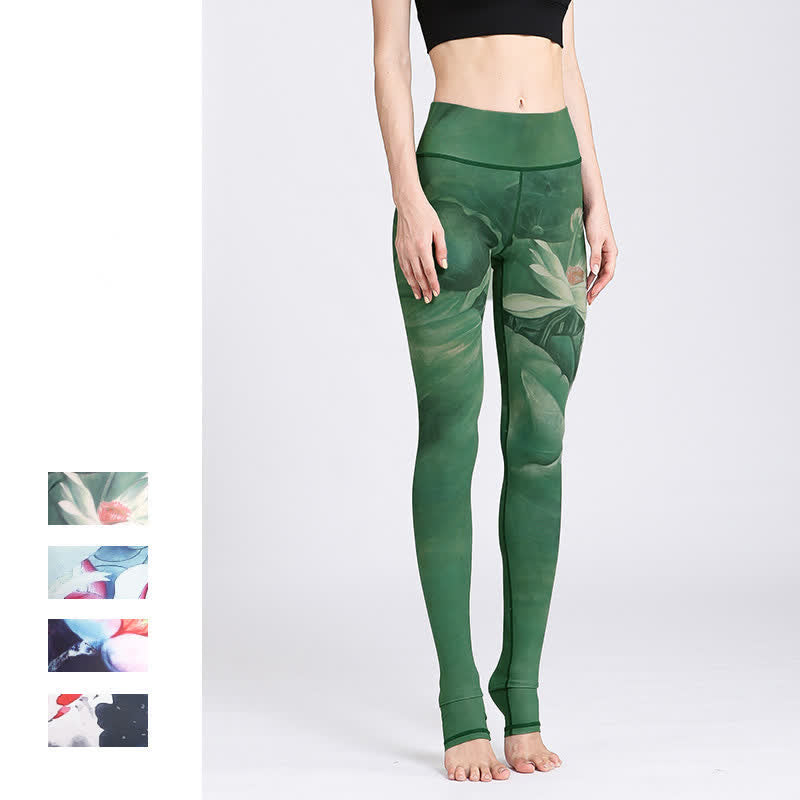Pantalon de yoga imprimé Buddha Stones Lotus Flower pour femme - image 6