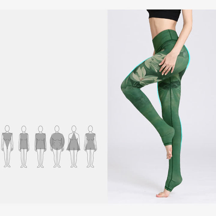 Pantalon de yoga imprimé Buddha Stones Lotus Flower pour femme - image 7