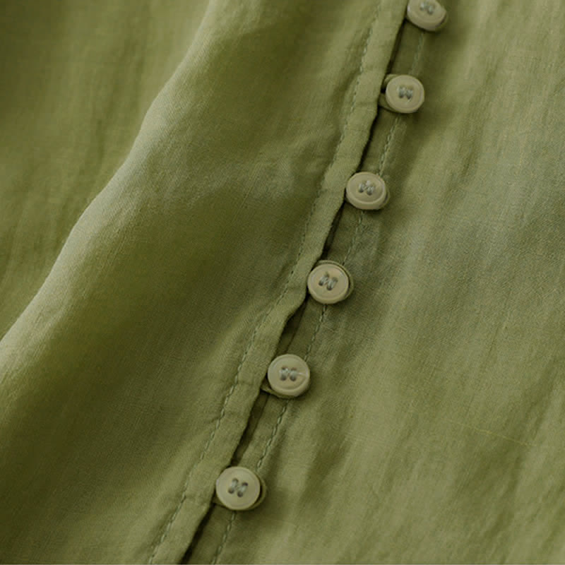 Chemise boutonnée pour femme avec broderie de Buddha Stones - image 2