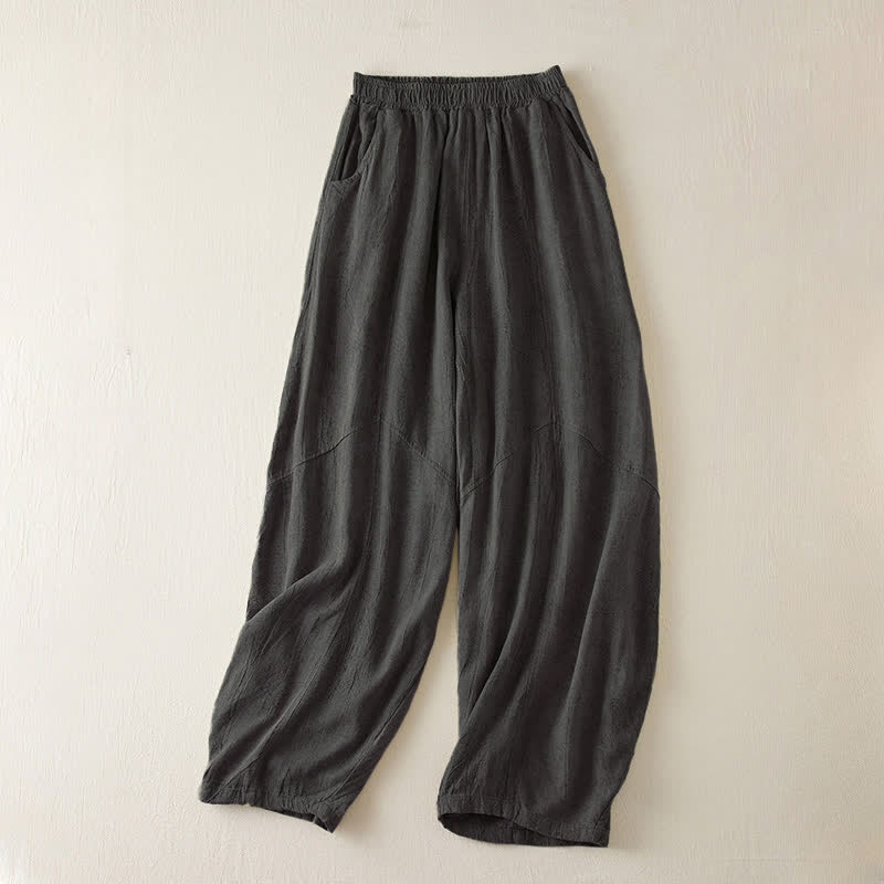 Pantalon harem femme Buddha Stones , coupe ample et droite, longueur 7-8, avec poches - Gris ardoise - US8-10，UK/AU12-14，EU40-42 (2XL) - image 7