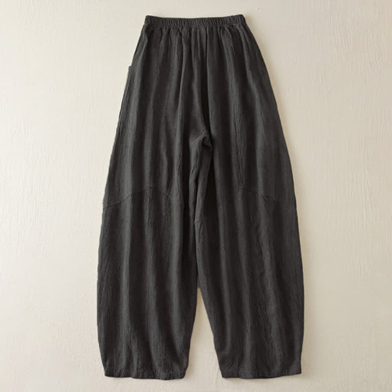 Pantalon harem femme Buddha Stones , coupe ample et droite, longueur 7-8, avec poches - image 8