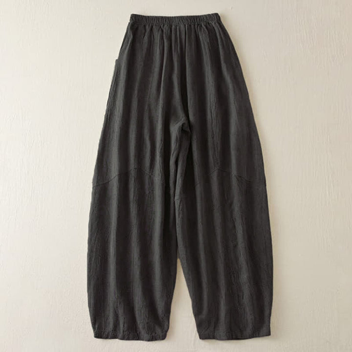 Pantalon harem femme Buddha Stones , coupe ample et droite, longueur 7-8, avec poches - image 8