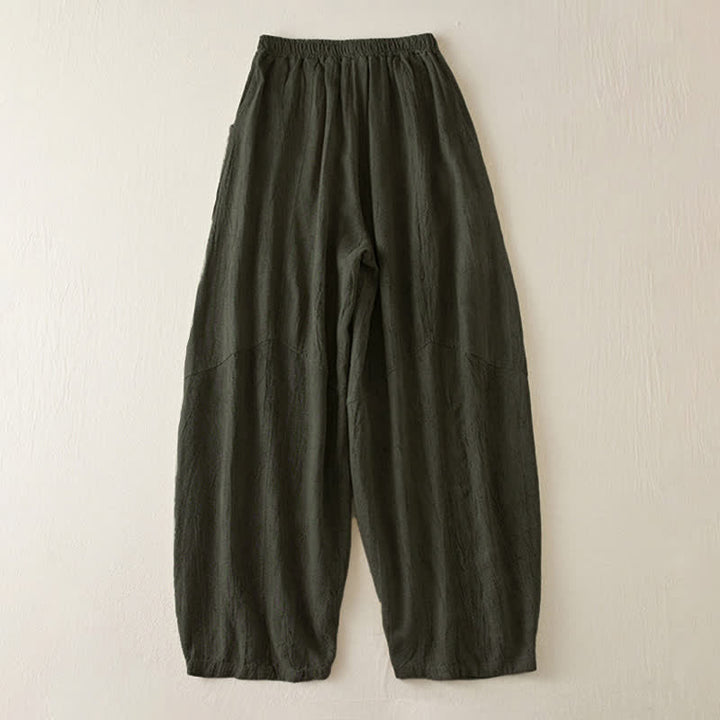 Pantalon harem femme Buddha Stones , coupe ample et droite, longueur 7-8, avec poches - image 10