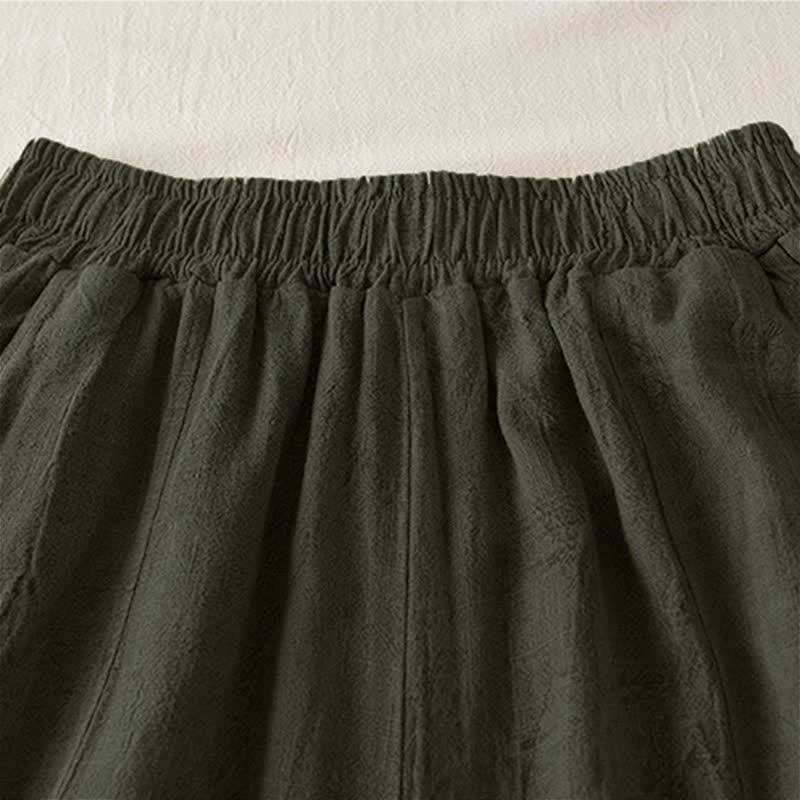 Pantalon harem femme Buddha Stones , coupe ample et droite, longueur 7-8, avec poches - image 11