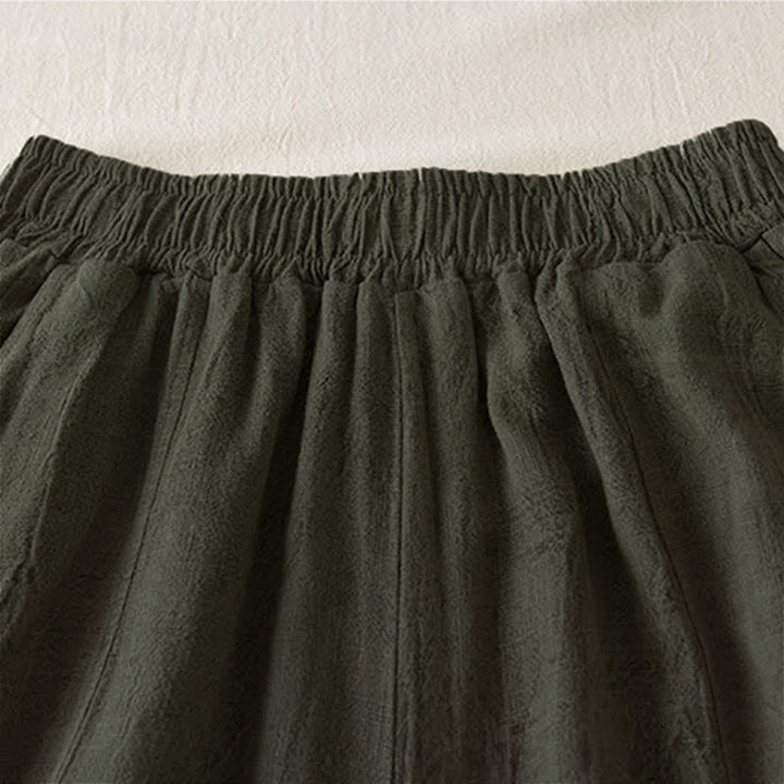 Pantalon harem femme Buddha Stones , coupe ample et droite, longueur 7-8, avec poches - image 11