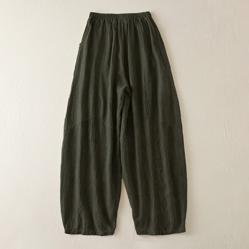 Pantalon harem femme Buddha Stones , coupe ample et droite, longueur 7-8, avec poches - image 10