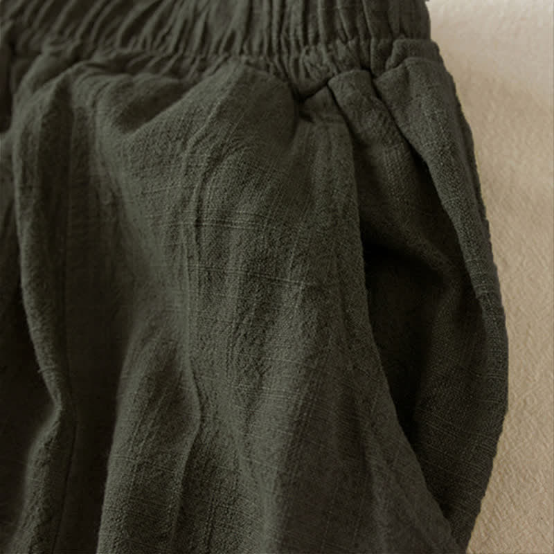 Pantalon harem femme Buddha Stones , coupe ample et droite, longueur 7-8, avec poches - image 12