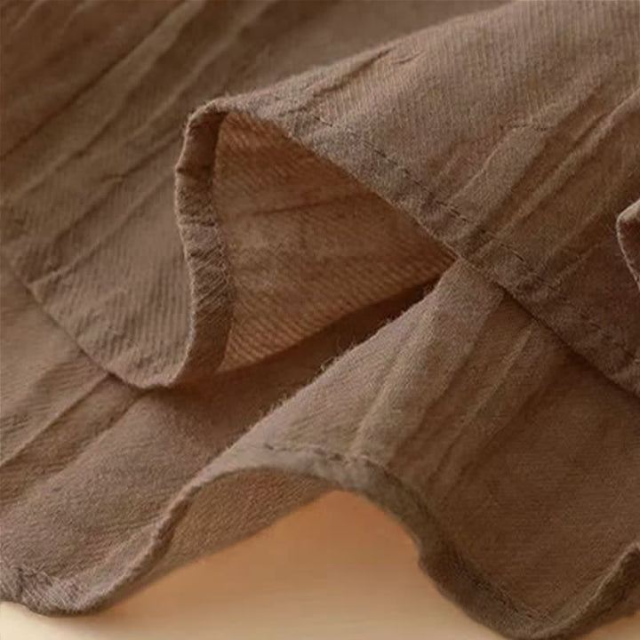 Robe midi sans manches à taille élastiquée et cordon de serrage, ornée de Buddha Stones et confectionnée à la main. - image 6