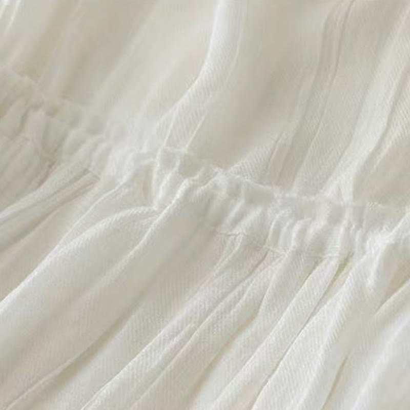 Robe midi sans manches à taille élastiquée et cordon de serrage, ornée de Buddha Stones et confectionnée à la main. - image 10