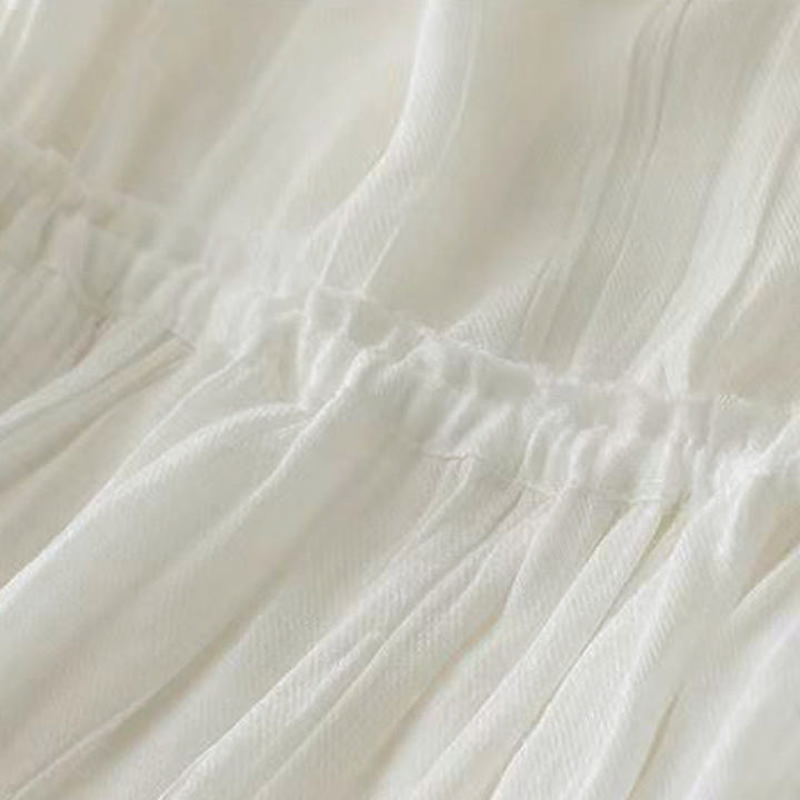Robe midi sans manches à taille élastiquée et cordon de serrage, ornée de Buddha Stones et confectionnée à la main. - image 10
