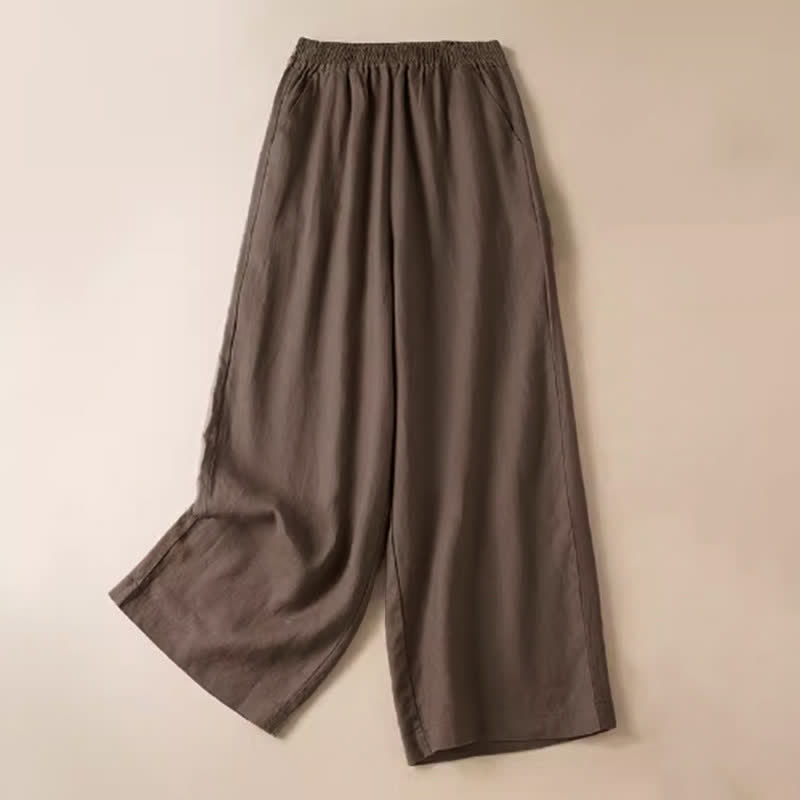 Pantalon large pour femme, couleur unie, style décontracté, avec poches, motif Buddha Stones - Pérou - US12，UK/AU16，EU44 (3XL) - image 14