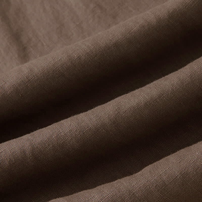 Pantalon large pour femme, couleur unie, style décontracté, avec poches, motif Buddha Stones - image 18