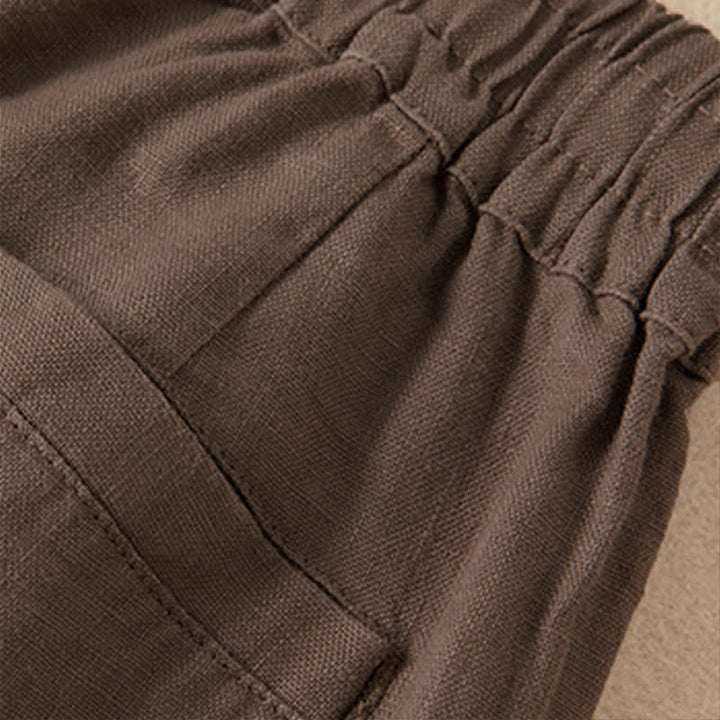 Pantalon large pour femme, couleur unie, style décontracté, avec poches, motif Buddha Stones - image 17