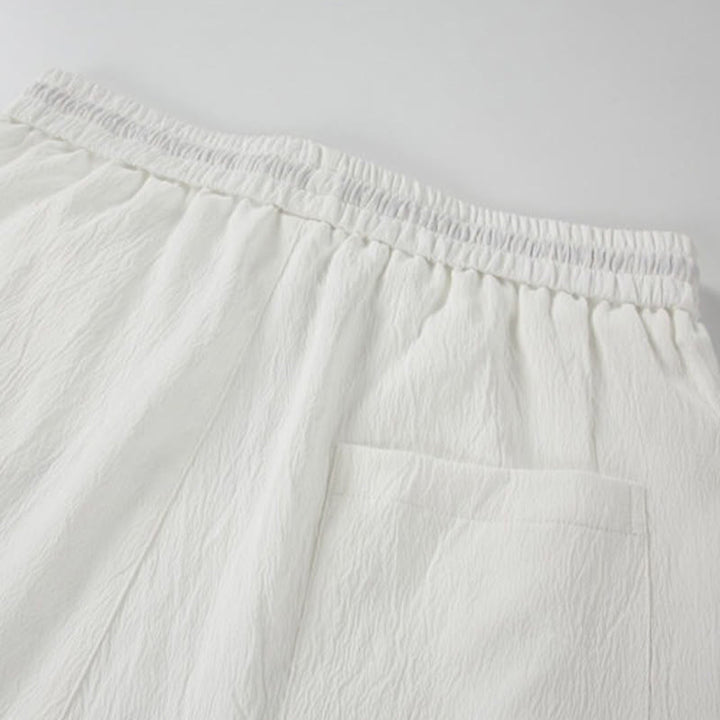 Buddha Stones Short d'été décontracté pour homme, style Tang, brodé de grues et de nuages ​​porte-bonheur, avec poches - image 11