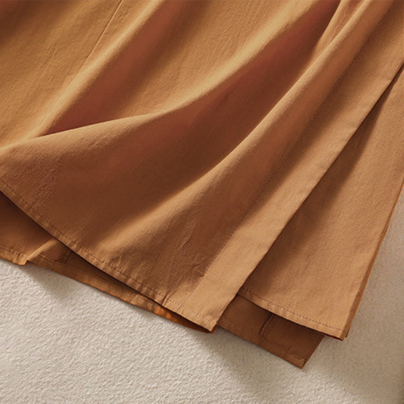 Buddha Stones Robe d'été élégante, minimaliste et unie sans manches pour femme, avec poche - image 18