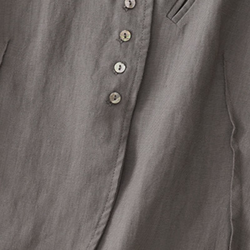 Buddha Stones Débardeur uni à col en V, style minimaliste et décontracté, pour femme. Chemise sans manches. - image 14
