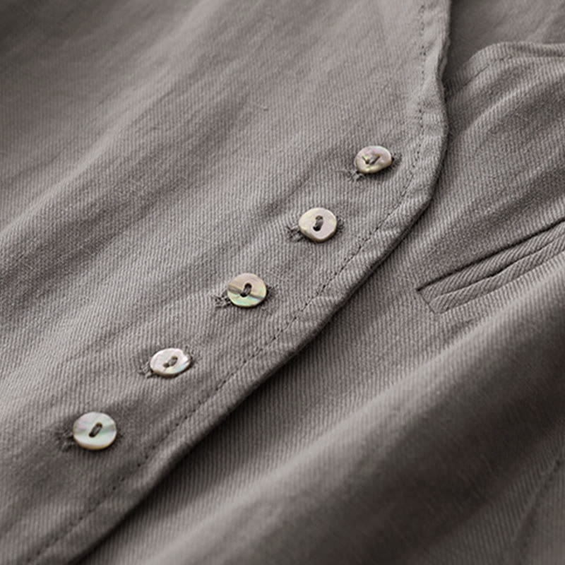 Buddha Stones Débardeur uni à col en V, style minimaliste et décontracté, pour femme. Chemise sans manches. - image 13